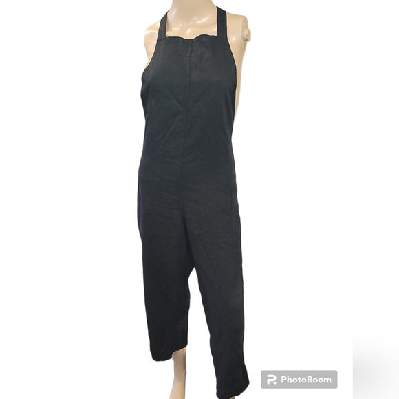 Urban outfitters black linen overall,  size xs-tp - Picture 6 of 11
